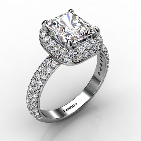 18k White Gold Engagement Ring 1.32ct - 1002914-18kw