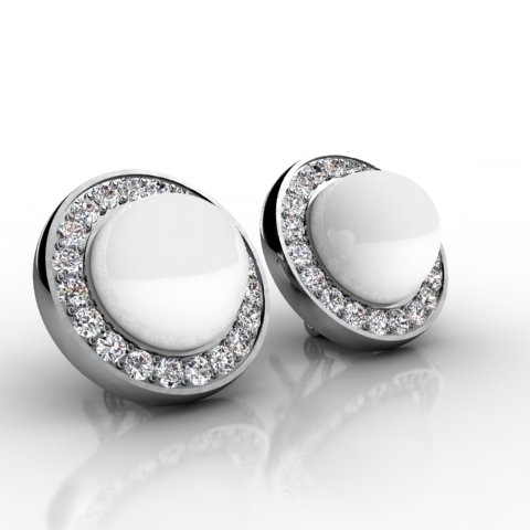 18k White Gold Earring 2.36ct - 3600704-18kw